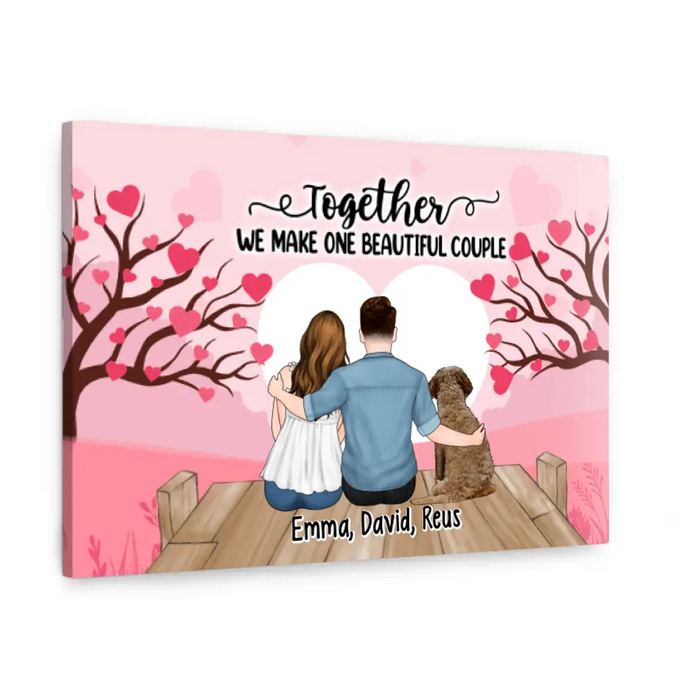 Together We Make One Beautiful Couple - Personalized Canvas For Her, For Him, Valentine's Day