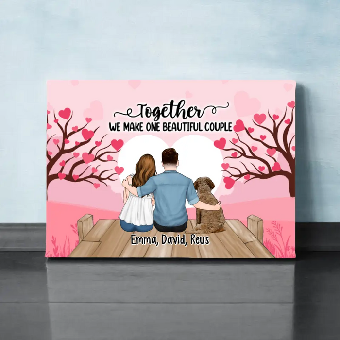 Together We Make One Beautiful Couple - Personalized Canvas For Her, For Him, Valentine's Day