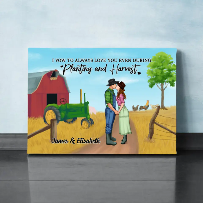 I Vow To Always Love You - Personalized Canvas For Couples, For Her, For Him, Farmer