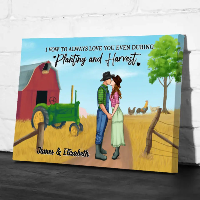 I Vow To Always Love You - Personalized Canvas For Couples, For Her, For Him, Farmer