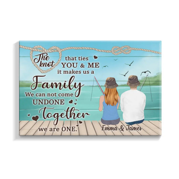 The Knot That Ties You and Me -  Personalized Canvas For Couple, Her, Him, Fishing