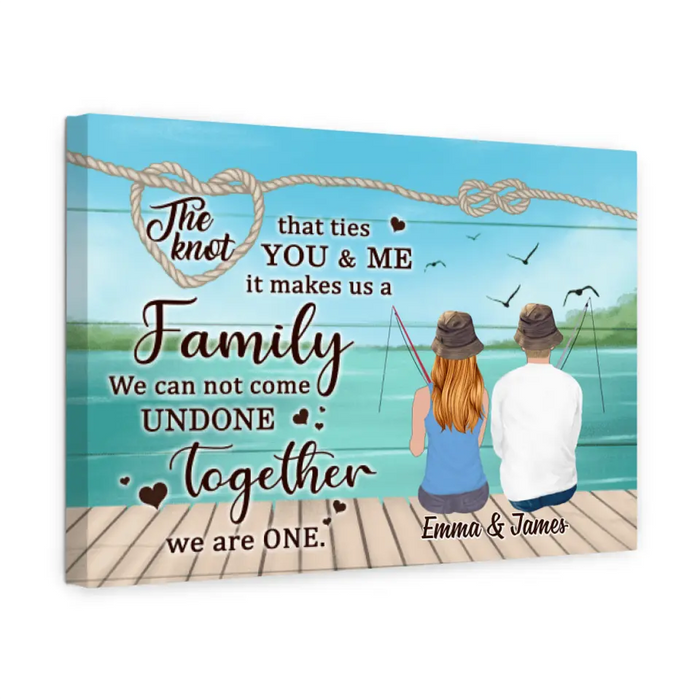The Knot That Ties You and Me -  Personalized Canvas For Couple, Her, Him, Fishing