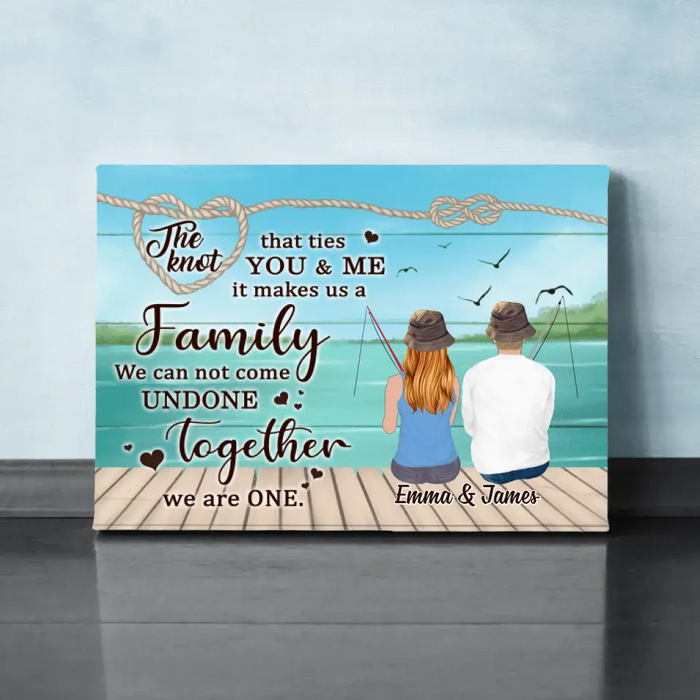 The Knot That Ties You and Me -  Personalized Canvas For Couple, Her, Him, Fishing