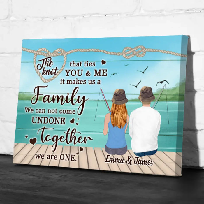 The Knot That Ties You and Me -  Personalized Canvas For Couple, Her, Him, Fishing