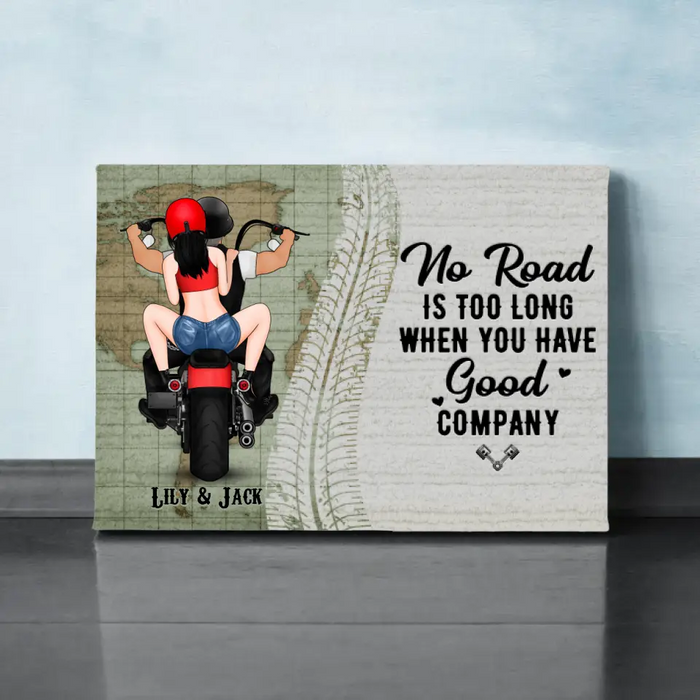 Life Is One Sweet Ride With You By My Side - Personalized Canvas For Couples, Motorcycle Lovers