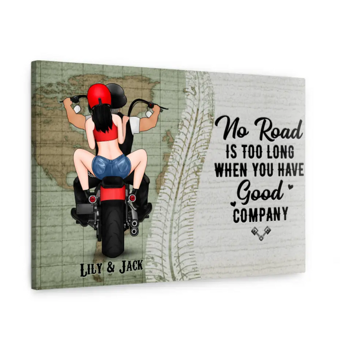 Life Is One Sweet Ride With You By My Side - Personalized Canvas For Couples, Motorcycle Lovers