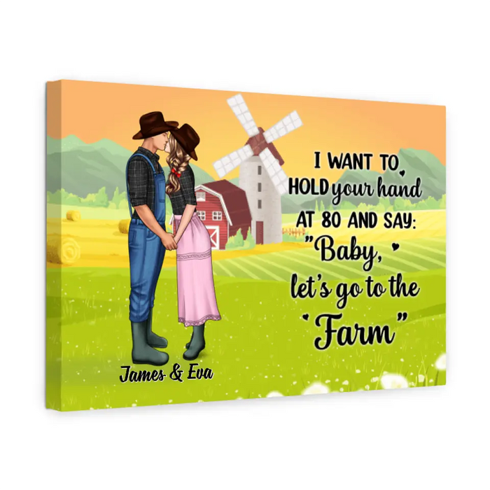 Baby Let's Go To The Farm - Personalized Canvas For Couples, Him, Her, Farmer