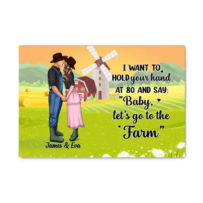 Baby Let's Go To The Farm - Personalized Canvas For Couples, Him, Her, Farmer