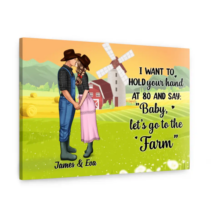 Baby Let's Go To The Farm - Personalized Canvas For Couples, Him, Her, Farmer