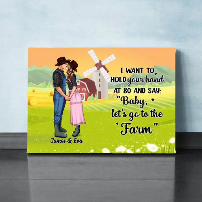 Baby Let's Go To The Farm - Personalized Canvas For Couples, Him, Her, Farmer