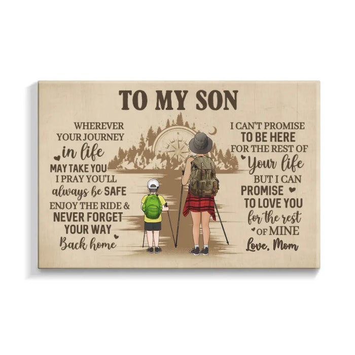 I Promise To Love You For The Rest Of Mine - Personalized Canvas For Her, For Son, Daughter, Hiking