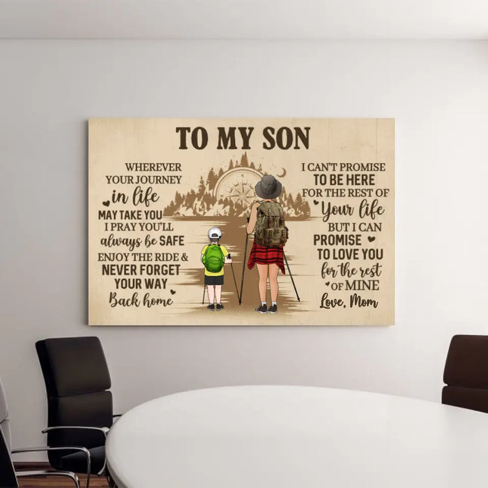 I Promise To Love You For The Rest Of Mine - Personalized Canvas For Her, For Son, Daughter, Hiking