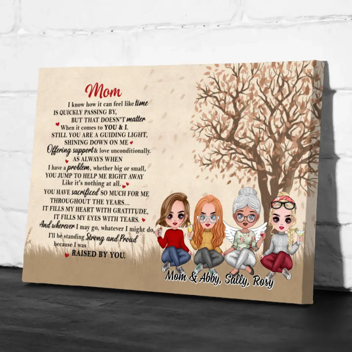 Up To 3 Daughters Mom I Know How It Can Feel - Personalized Canvas For Her, Mom, Daughter, Memorial