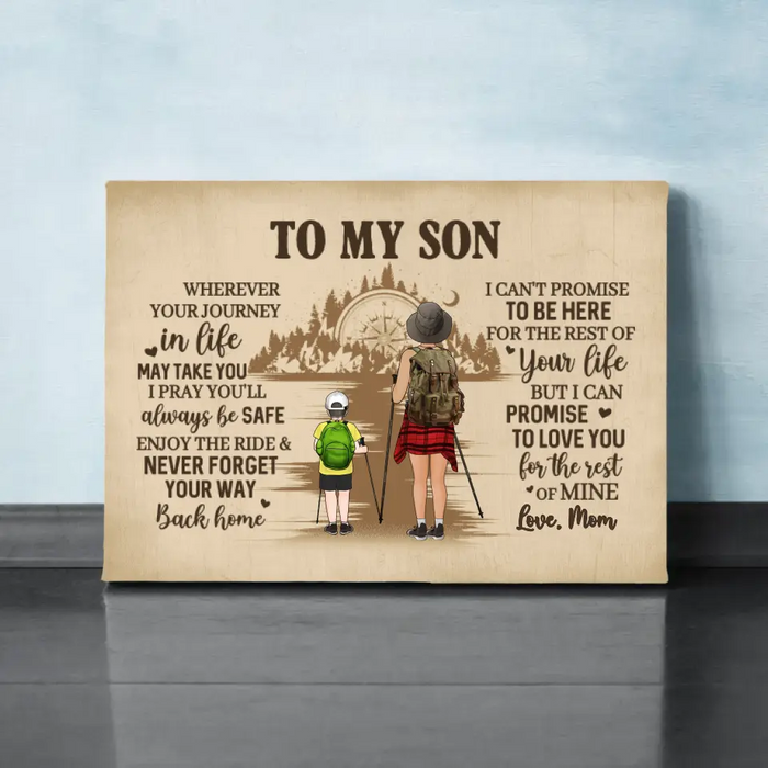 I Promise To Love You For The Rest Of Mine - Personalized Canvas For Her, For Son, Daughter, Hiking