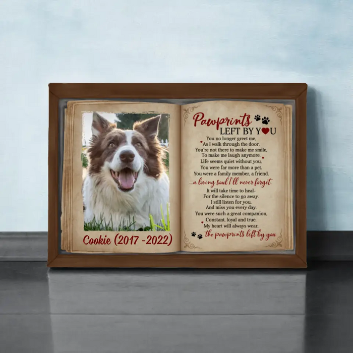 Pawprints Let by You - Personalized Photo Upload Gifts for Custom Dog Canvas, Perfect for Dog Moms and Dog Lovers