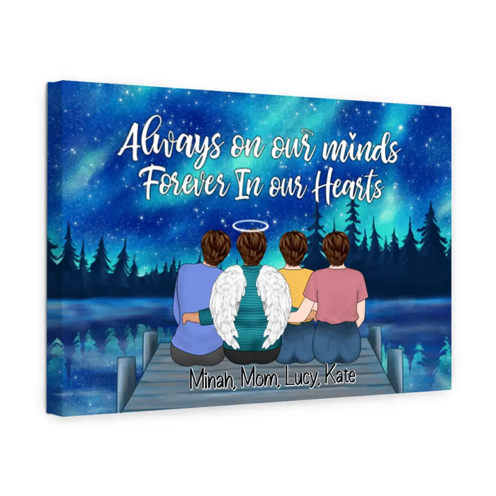 Always On Our Minds Forever In Our Heart - Custom Canvas Memorial, Mother's Day