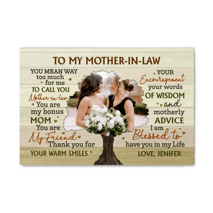 I Am Blessed To Have You In My Life - Personalized Canvas For Mother-in-law, For Mom, Mother's Day