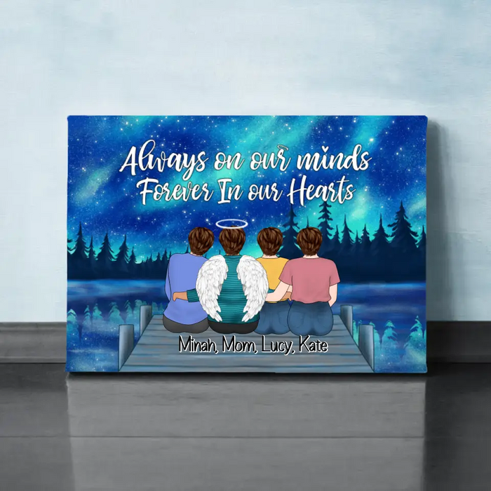 Always On Our Minds Forever In Our Heart - Custom Canvas Memorial, Mother's Day