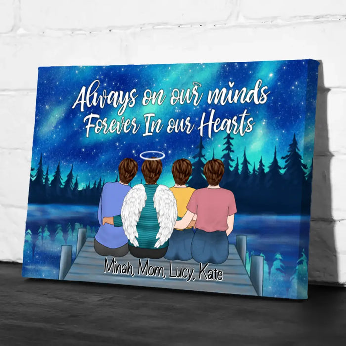 Always On Our Minds Forever In Our Heart - Custom Canvas Memorial, Mother's Day