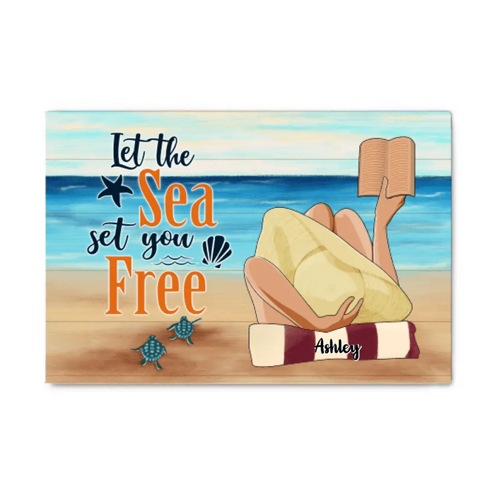 Let The Sea Set You Free - Personalized Canvas For Her, For Him, Beach