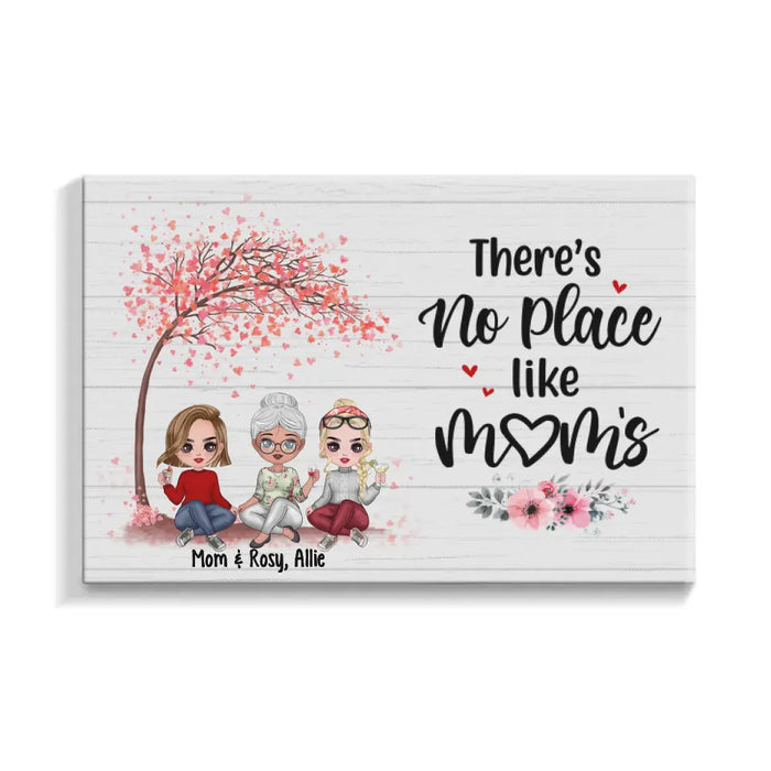 There's No Place Like Mom's - Personalized Canvas For Her, Mom