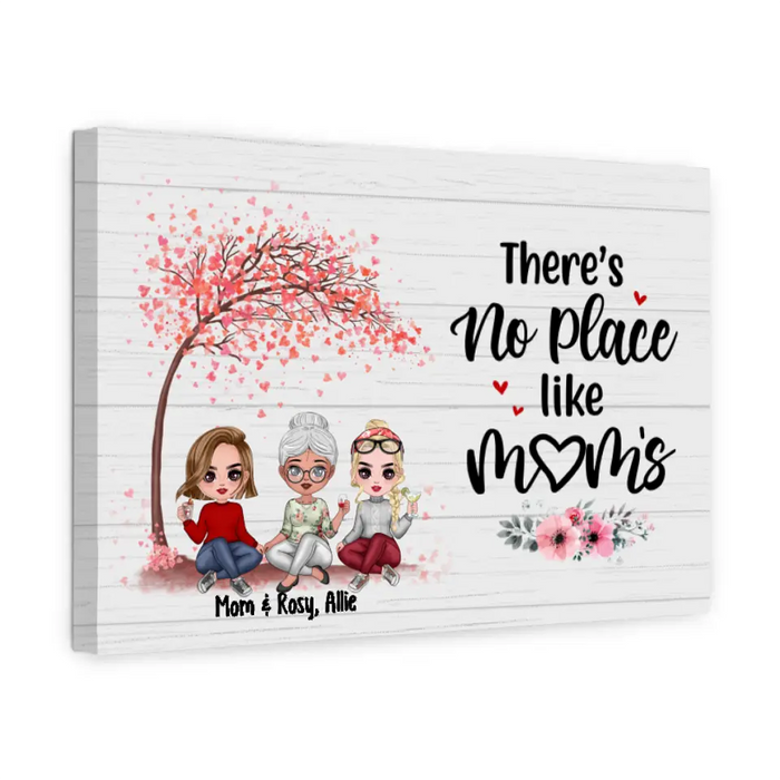 There's No Place Like Mom's - Personalized Canvas For Her, Mom