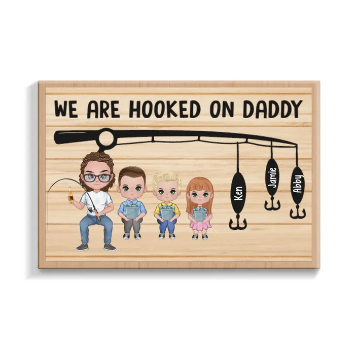 We Love You Dad - Personalized Gifts Custom Family Canvas for Dad, Family Gifts