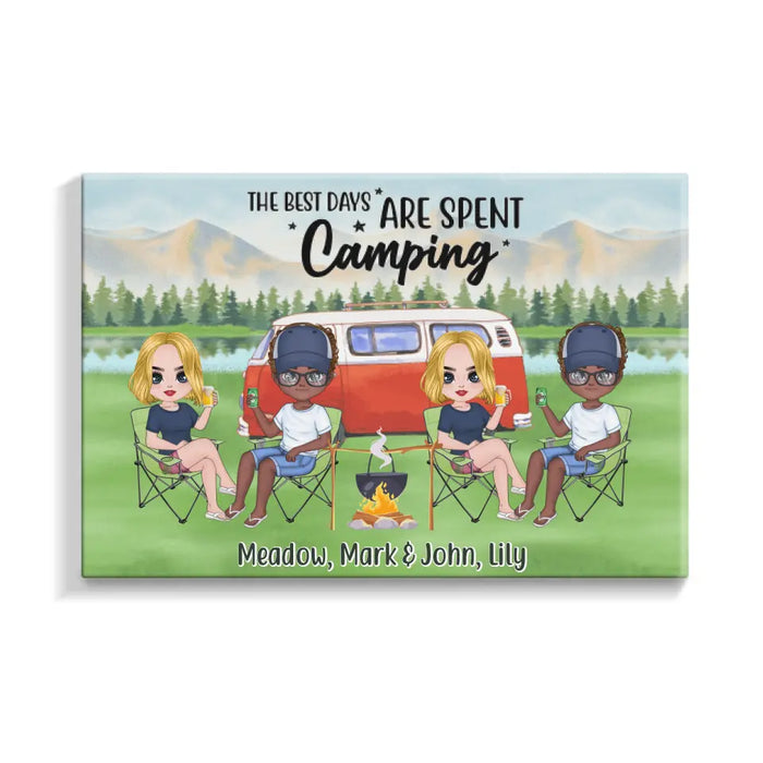 The Best Days Are Spent Camping - Personalized Canvas For Her, Him, Camping