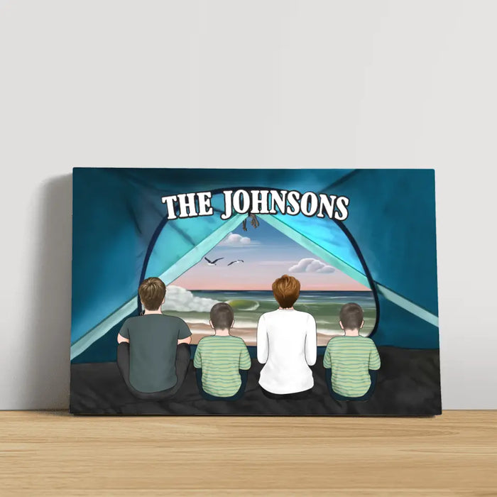 Custom Camping Tent View - Personalized Gifts Camping Canvas for Family for Couples, Camping Lovers