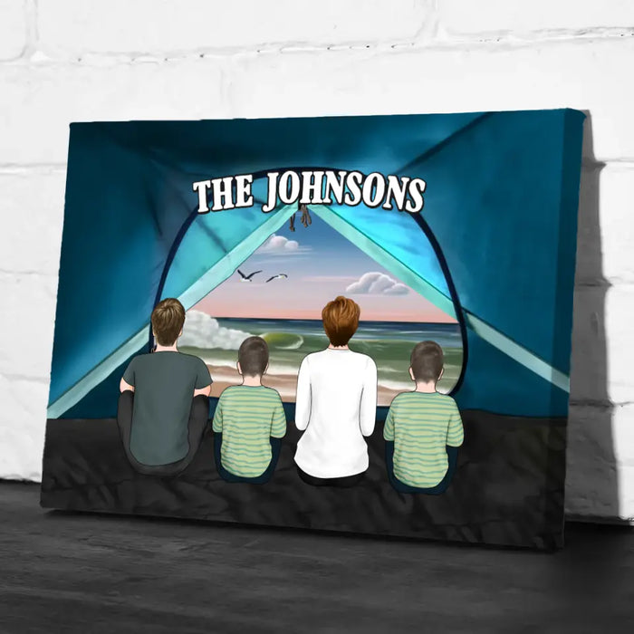 Custom Camping Tent View - Personalized Gifts Camping Canvas for Family for Couples, Camping Lovers