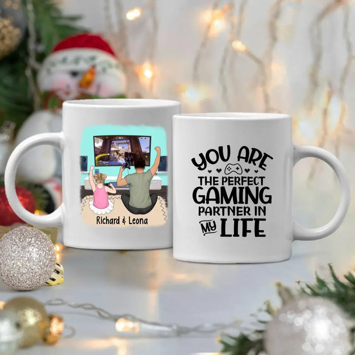 You Are the Perfect Gaming Partner in My Life - Personalized Gifts Custom Gaming Mug for Dad, Gaming Lovers