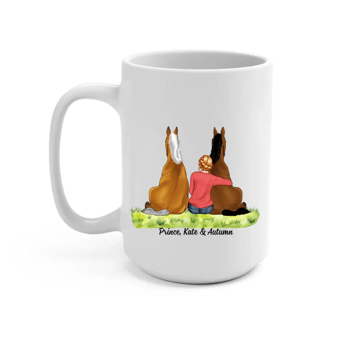 Just A Girl Who Loves Horses - Personalized Horse Girl Mug, Gift For Horse Lovers