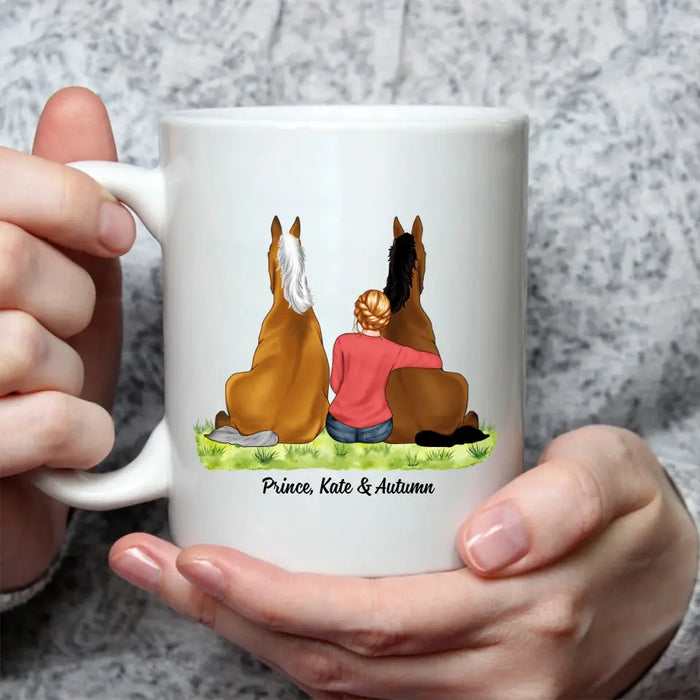 Just A Girl Who Loves Horses - Personalized Horse Girl Mug, Gift For Horse Lovers