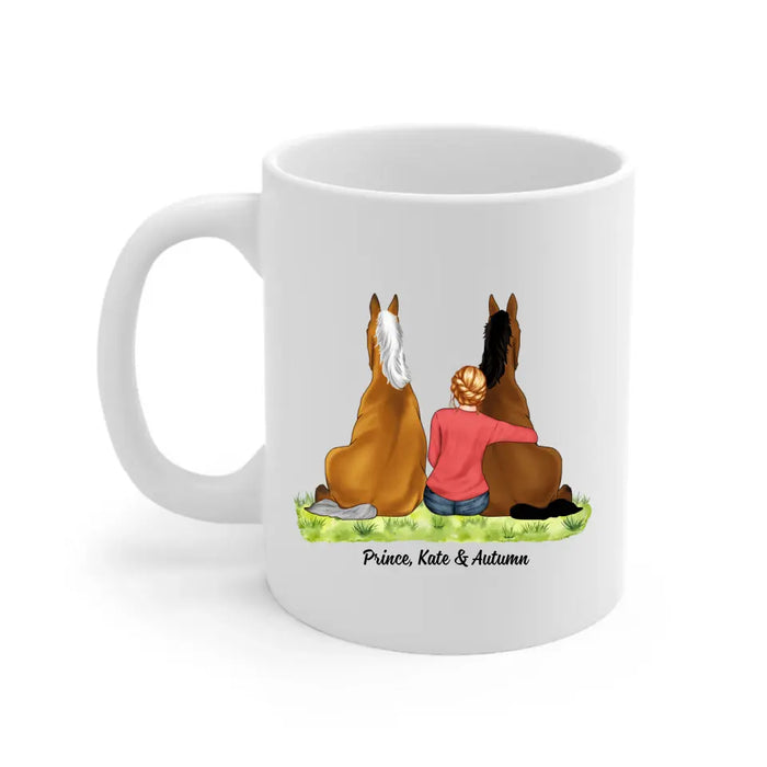 Just A Girl Who Loves Horses - Personalized Horse Girl Mug, Gift For Horse Lovers