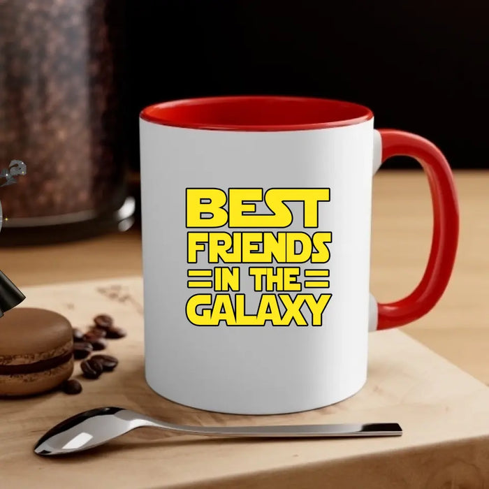 Best Friend in the Galaxy Father and Son Daughter - Father's Day Personalized Gifts Custom Mug for Dad