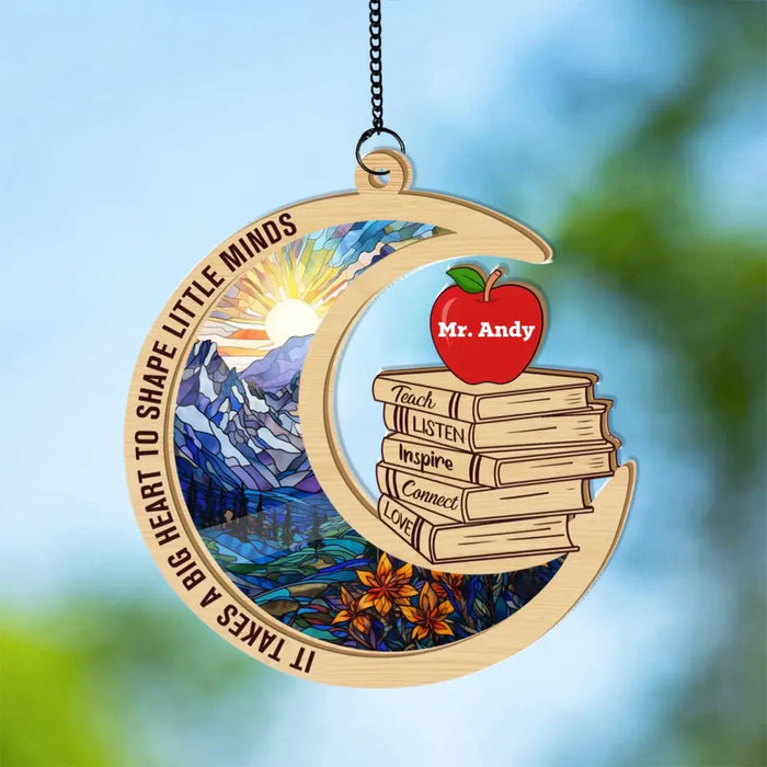 Personalized Teacher Appreciation Suncatcher Ornament, Custom Window Hanging Suncatcher For Teachers, Teacher Gift Ideas