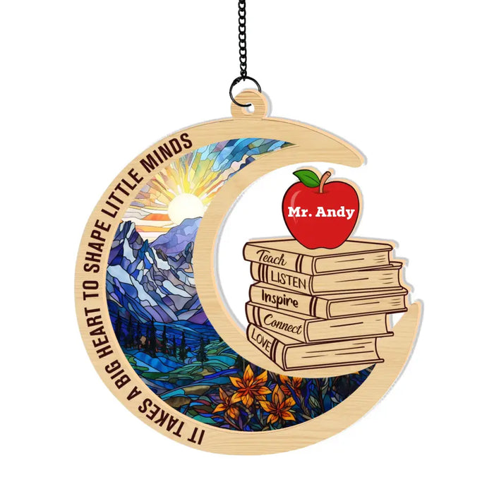 Personalized Teacher Appreciation Suncatcher Ornament, Custom Window Hanging Suncatcher For Teachers, Teacher Gift Ideas