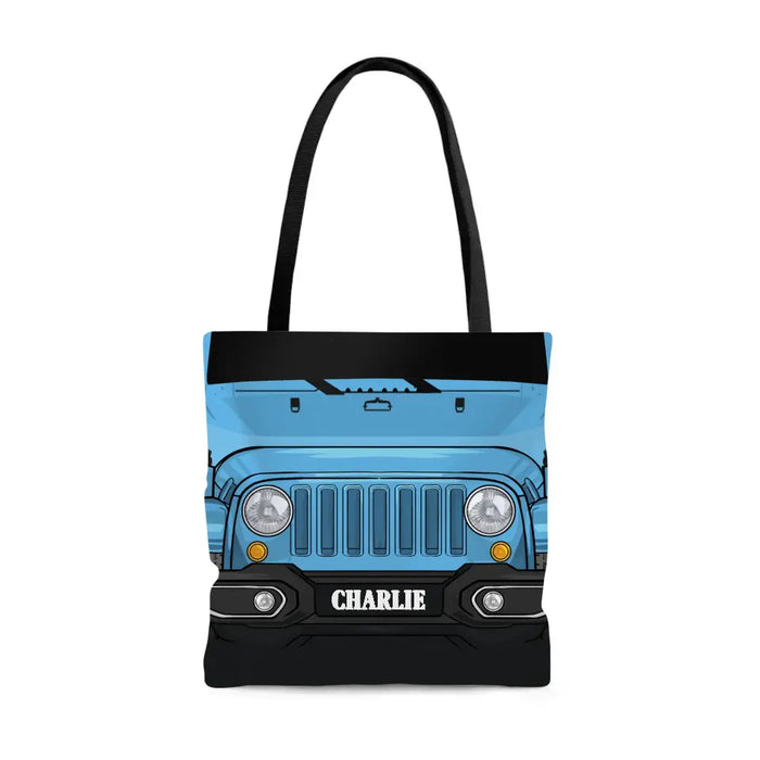 Personalized Jeep with Name Tote Bag, Custom Bag For Her, Car Lovers