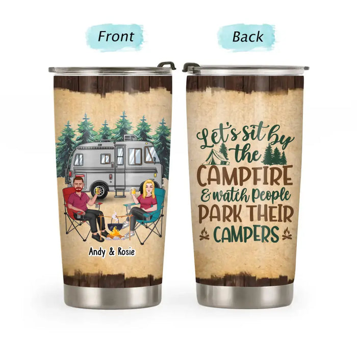 Camping Partners For Life - Personalized Valentine's Day Gifts Custom Tumbler For Couples, Camping Lovers