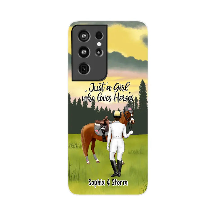 Just A Girl Who Loves Horses - Personalized Gifts Custom Horse Lovers Phone Case For Her, Horse Lovers