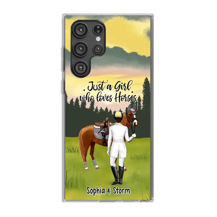 Just A Girl Who Loves Horses - Personalized Gifts Custom Horse Lovers Phone Case For Her, Horse Lovers