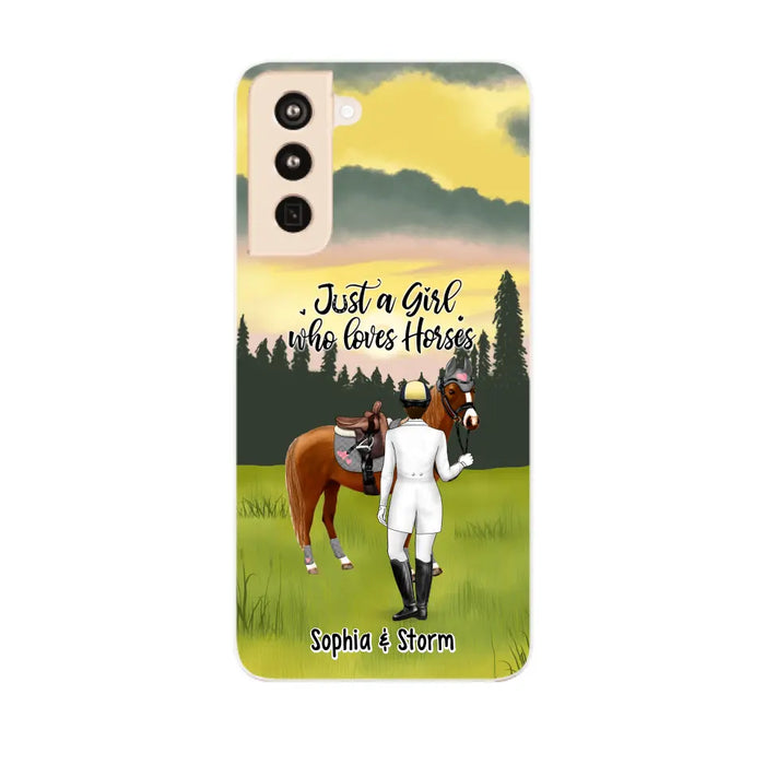 Just A Girl Who Loves Horses - Personalized Gifts Custom Horse Lovers Phone Case For Her, Horse Lovers