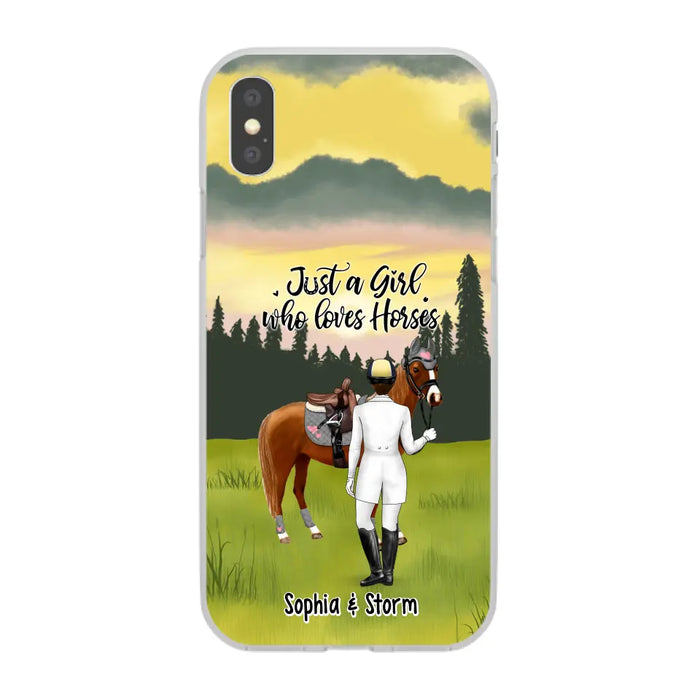 Just A Girl Who Loves Horses - Personalized Gifts Custom Horse Lovers Phone Case For Her, Horse Lovers