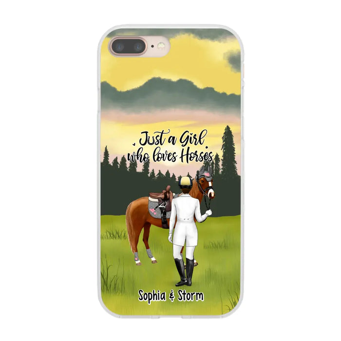 Just A Girl Who Loves Horses - Personalized Gifts Custom Horse Lovers Phone Case For Her, Horse Lovers