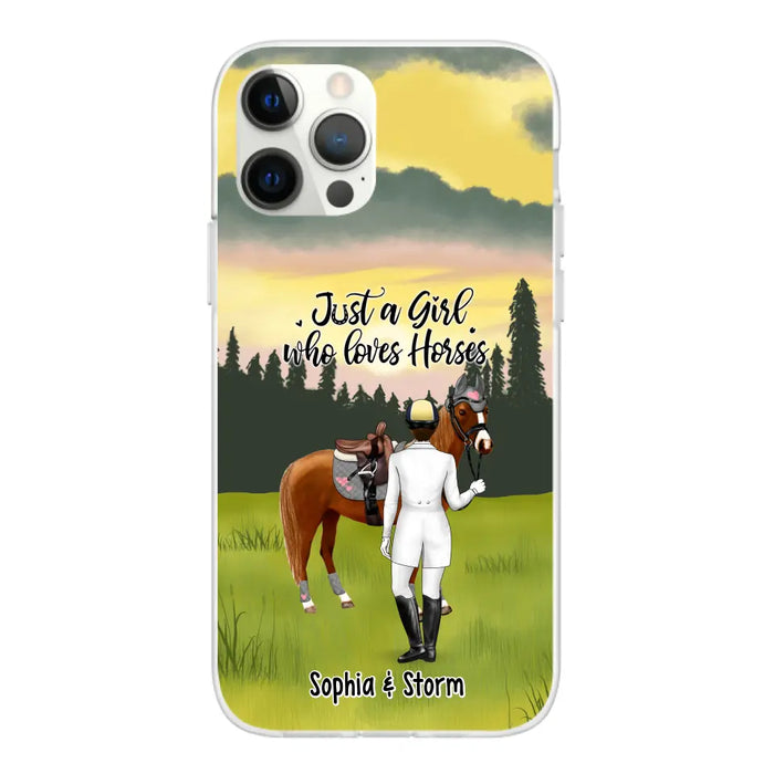 Just A Girl Who Loves Horses - Personalized Gifts Custom Horse Lovers Phone Case For Her, Horse Lovers