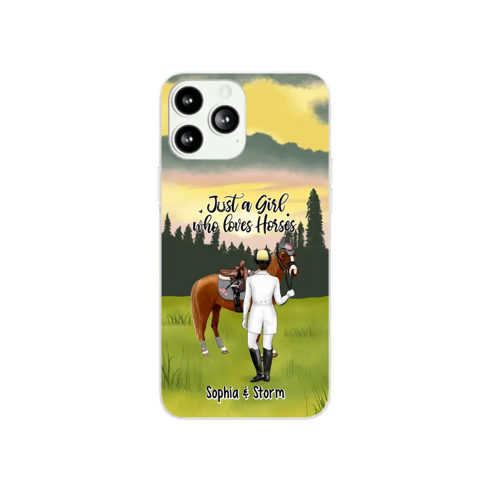 Just A Girl Who Loves Horses - Personalized Gifts Custom Horse Lovers Phone Case For Her, Horse Lovers