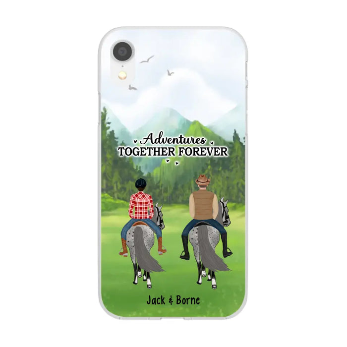 Adventures Together Forever - Personalized Gifts Custom Horse Phone Case for Families and Couples, Horse Riding Lovers