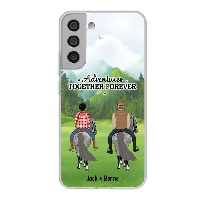 Adventures Together Forever - Personalized Gifts Custom Horse Phone Case for Families and Couples, Horse Riding Lovers