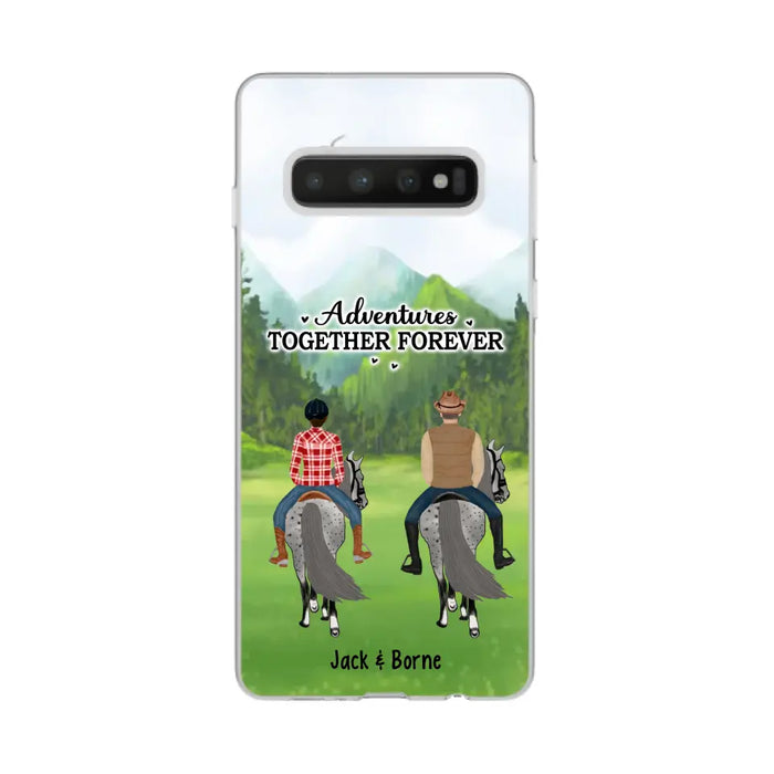 Adventures Together Forever - Personalized Gifts Custom Horse Phone Case for Families and Couples, Horse Riding Lovers