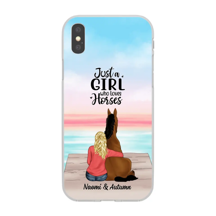 Just A Girl Who Loves Horses - Personalized Phone Case Horse, Custom Horse Girl Case for Horse Lovers, Case For Iphone/Samsung